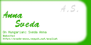 anna sveda business card